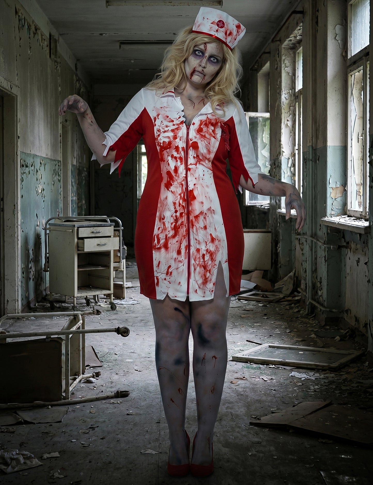 Zombie-Krankenschwester Kostüm Plus Size für Damen