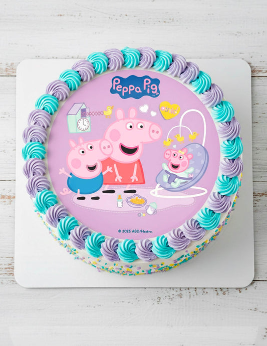 Essbarer Tortenaufleger Peppa Wutz™ New Baby 20 cm