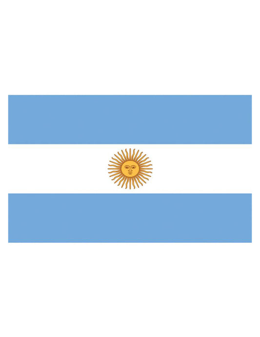 Vue de face du drapeau Argentine