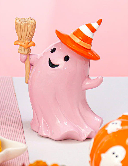 Deko-Gespenst Summerween rosa Pastell 15 cm