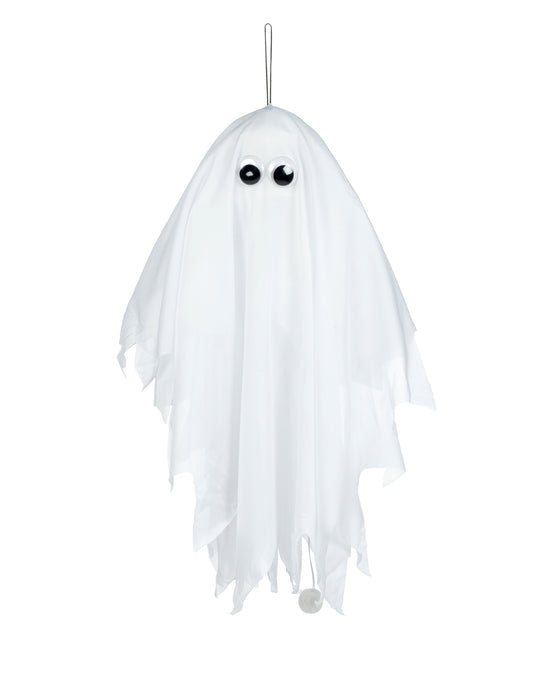 Horror-Hängedekoration animierter Geist Halloween weiß-schwarz 48 cm