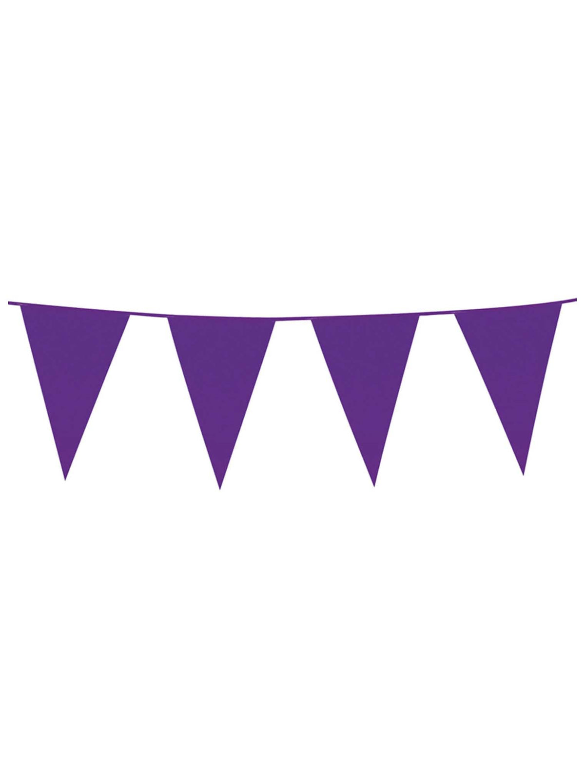 Guirlande à fanions pour décoration de fête violette 10m