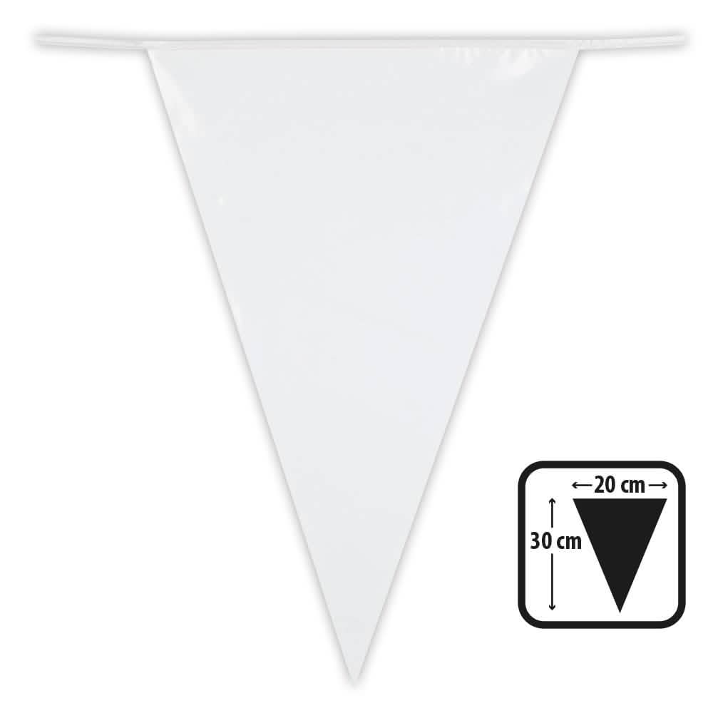 Wimpel-Girlande - weiß
