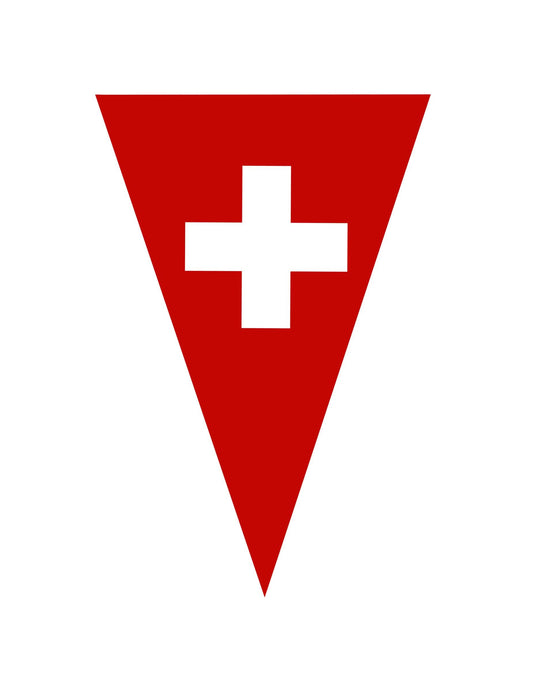 Girlande mit Schweizer Wimpeln 5 m