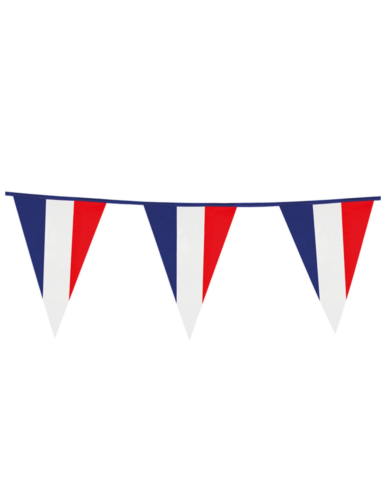 Guirlande à fanions drapeaux France pour supporter bleu blanc rouge