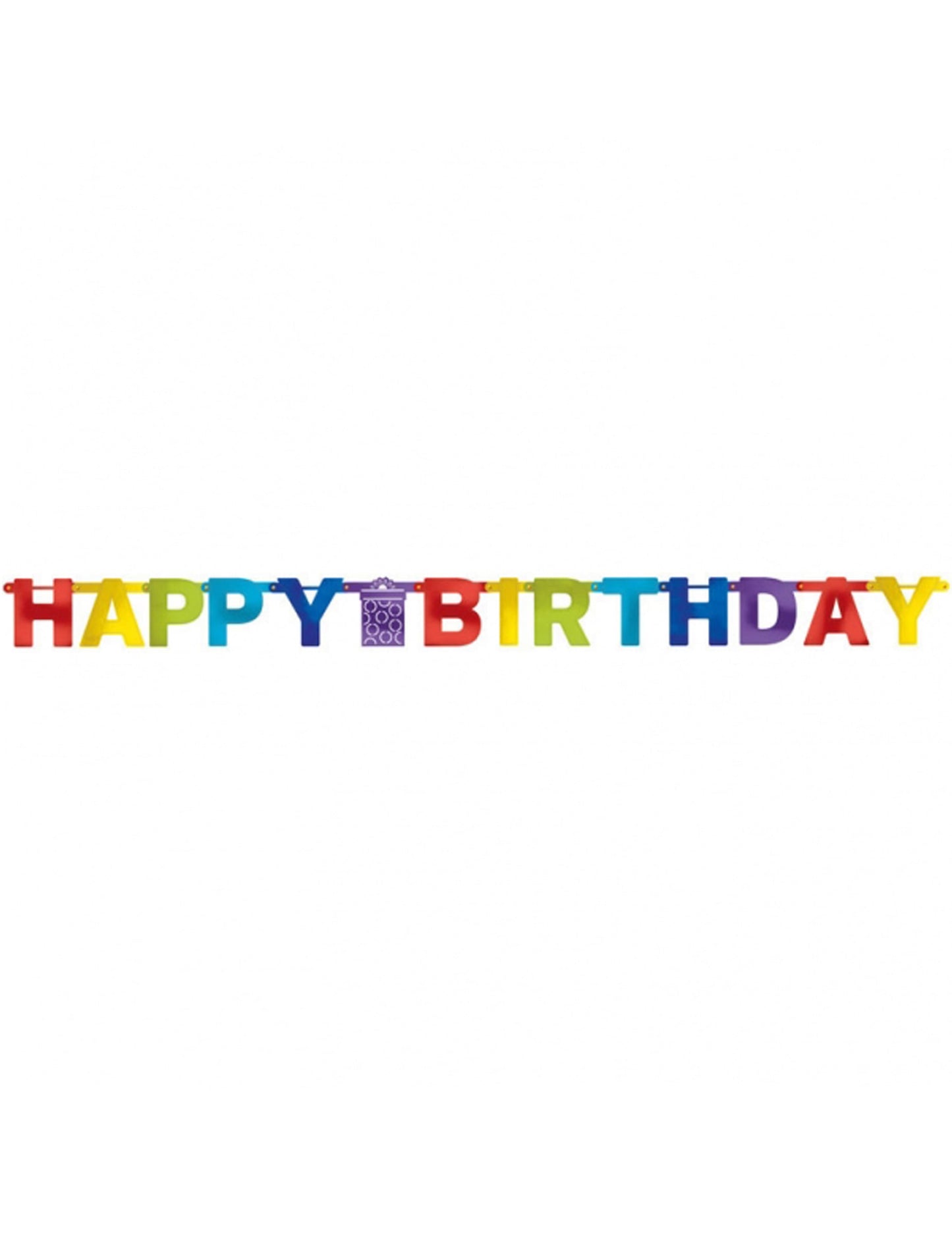 Vue d'ensemble de la guirlande Happy Birthday