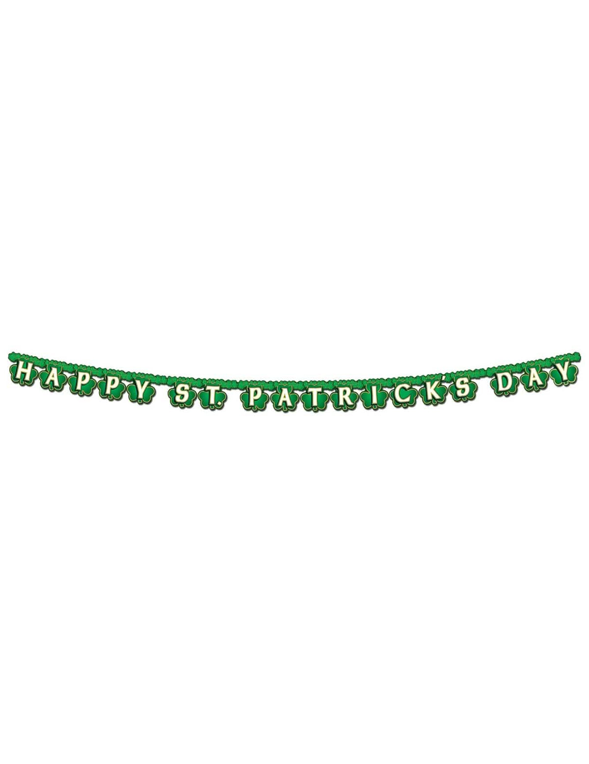 Vue de face de la guirlande Happy St. Patrick's Day