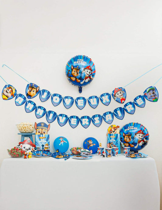 Happy Birthday Girlande PAW Patrol™ Blau 2,50 m