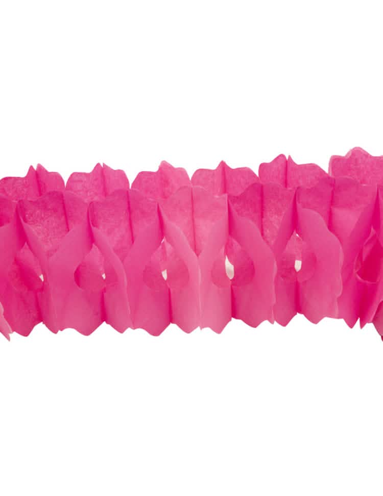 Guirlande en papier pour fête fuchsia