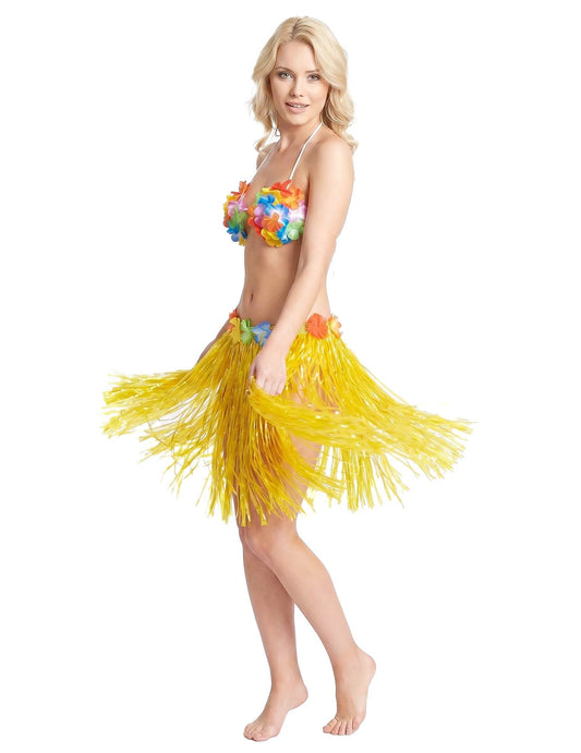 Hawaii Minirock gelb für Damen