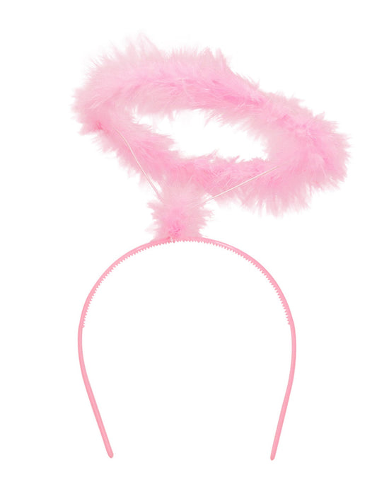 Auréole en plumes sur serre-tête du kit accessoires d'ange