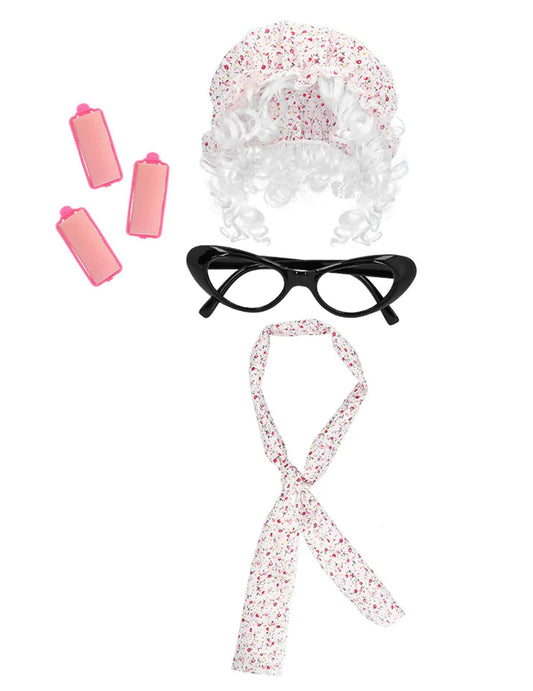 Set mit Oma-Accessoires für Erwachsene
