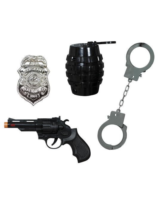 Détail du contenu du Kit accessoires policier pour homme
