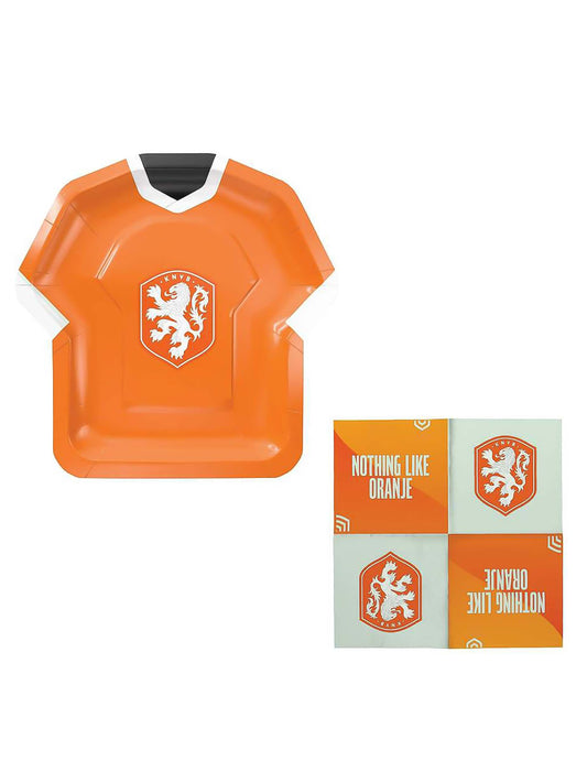 Geburtstags-Deko-Set Niederlande Fußball 44-tlg.