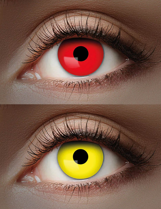 1-Monats UV-Linsen Duo in Rot und Gelb für Erwachsene