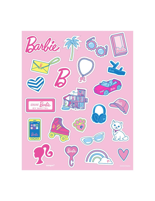 4er Set Barbie™ Aufkleber-Bögen