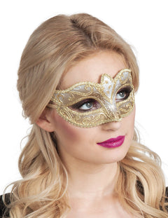 Goldene Masken für Faschingskostüme