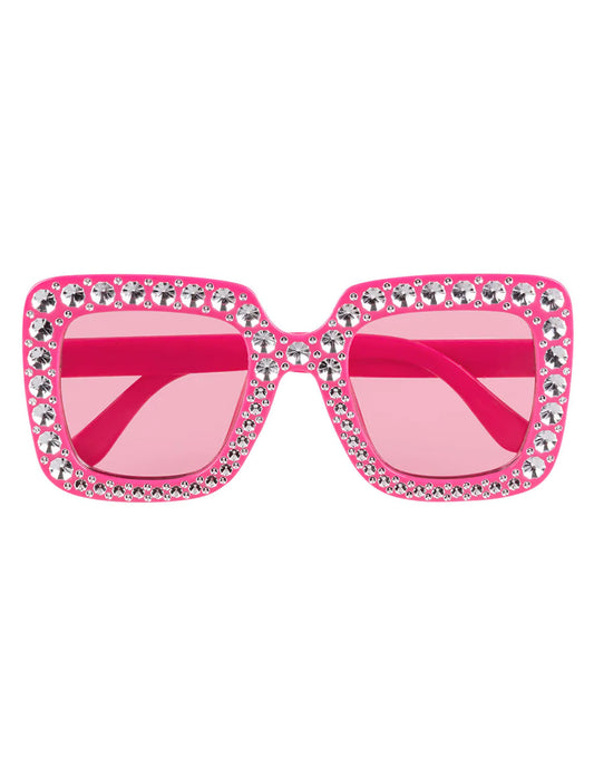 Rosa Bling-Bling-Brille