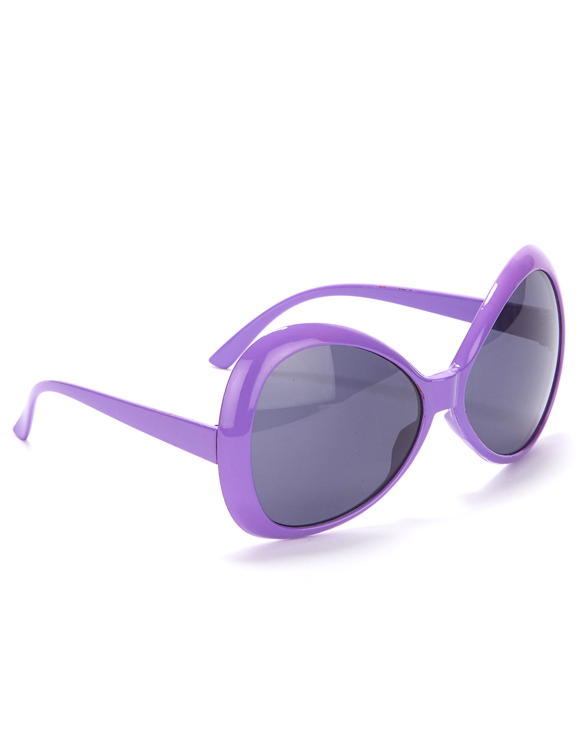 Lilafarbene Brille im Disco-Look der 70er