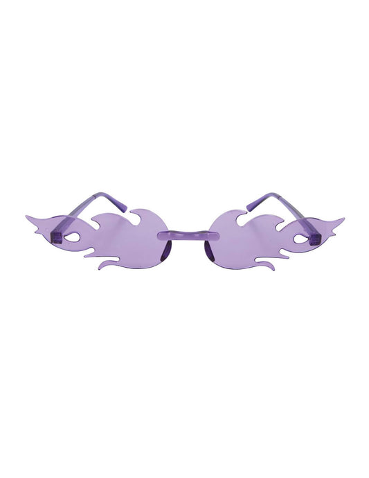 Vue de face des lunettes flammes