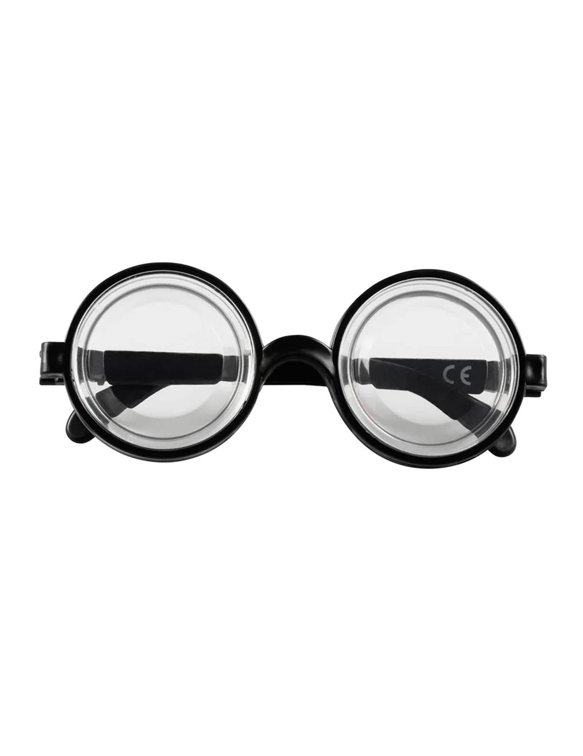 Vue de face des lunettes idiot effet bocal