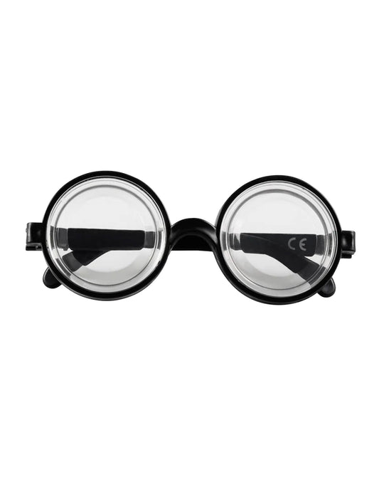Vue de face des lunettes idiot effet bocal