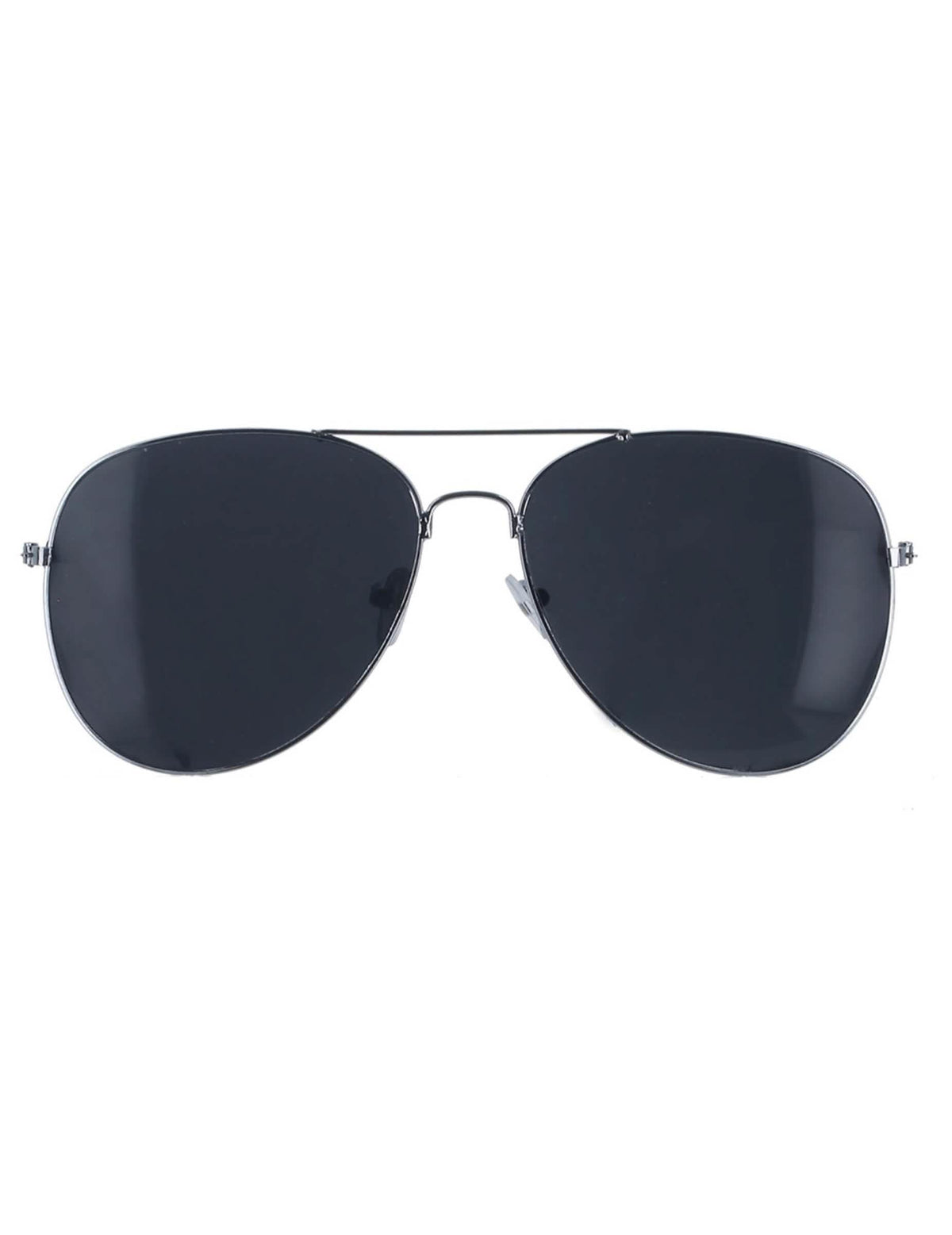 Piloten Sonnenbrille für Erwachsene silberfarben-schwarz