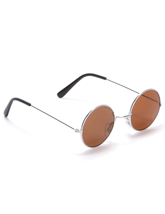 Runde braune Hippie-Brille für Erwachsene