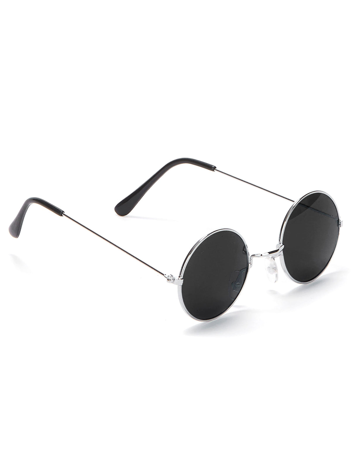 Schwarze runde Hippie-Brille für Erwachsene