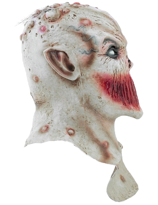 Vue de profil du masque bouche cousue Halloween