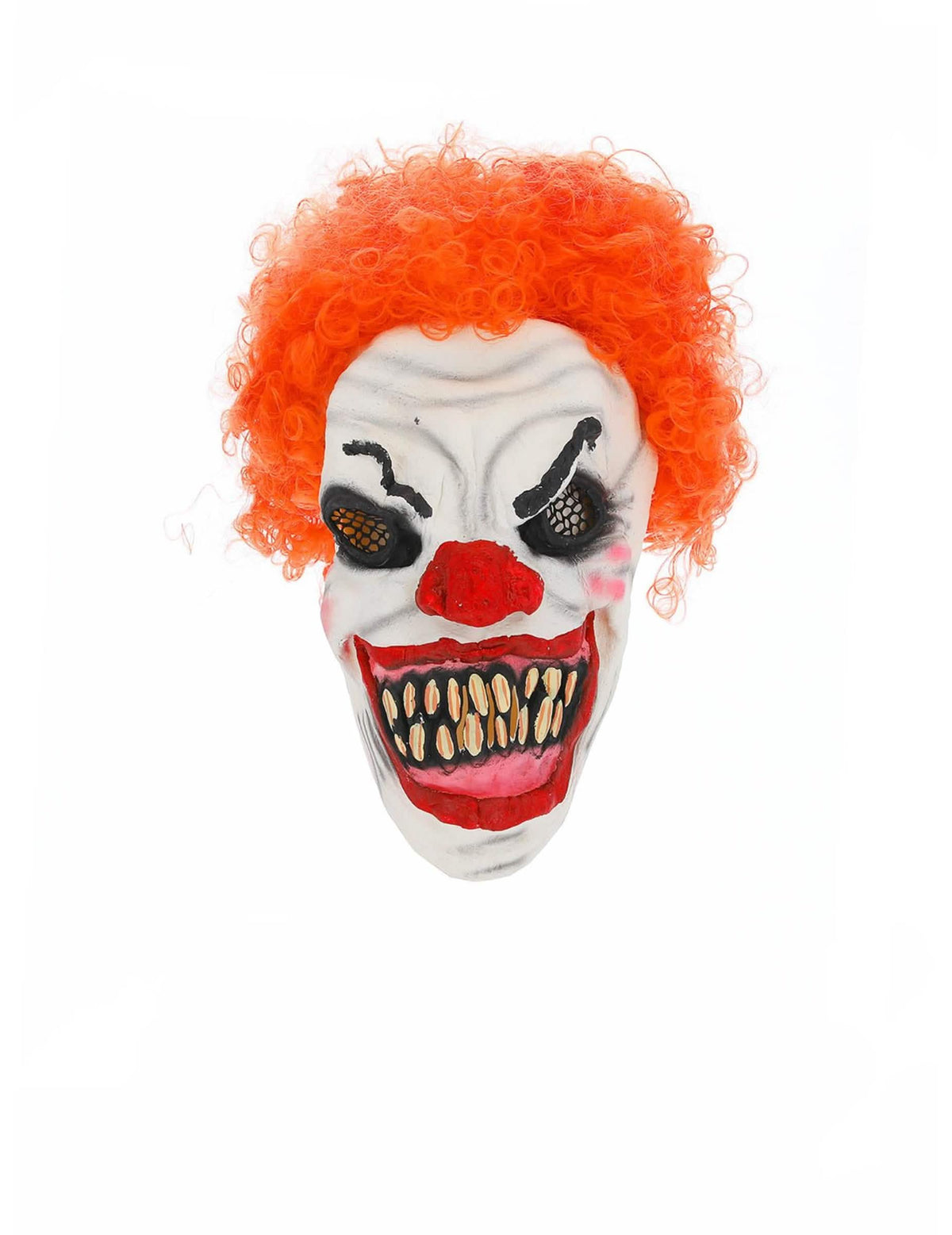 Vue de face du masque de clown terrifiant pour adulte
