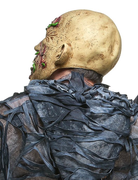 Vue de dos et de profil du masque de zombie putréfié