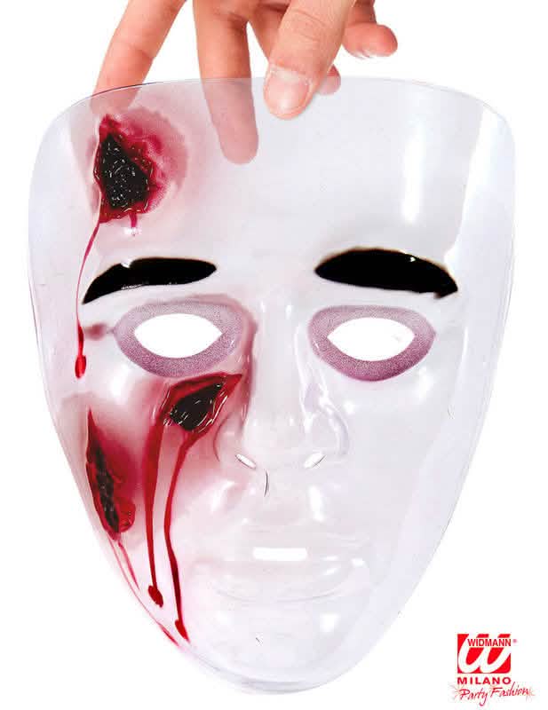 Détail des blessures sanglantes du masque plaies saignantes pour adulte