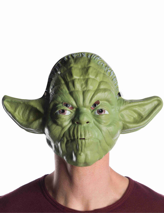 Vorderansicht der Yoda-Maske für Erwachsene