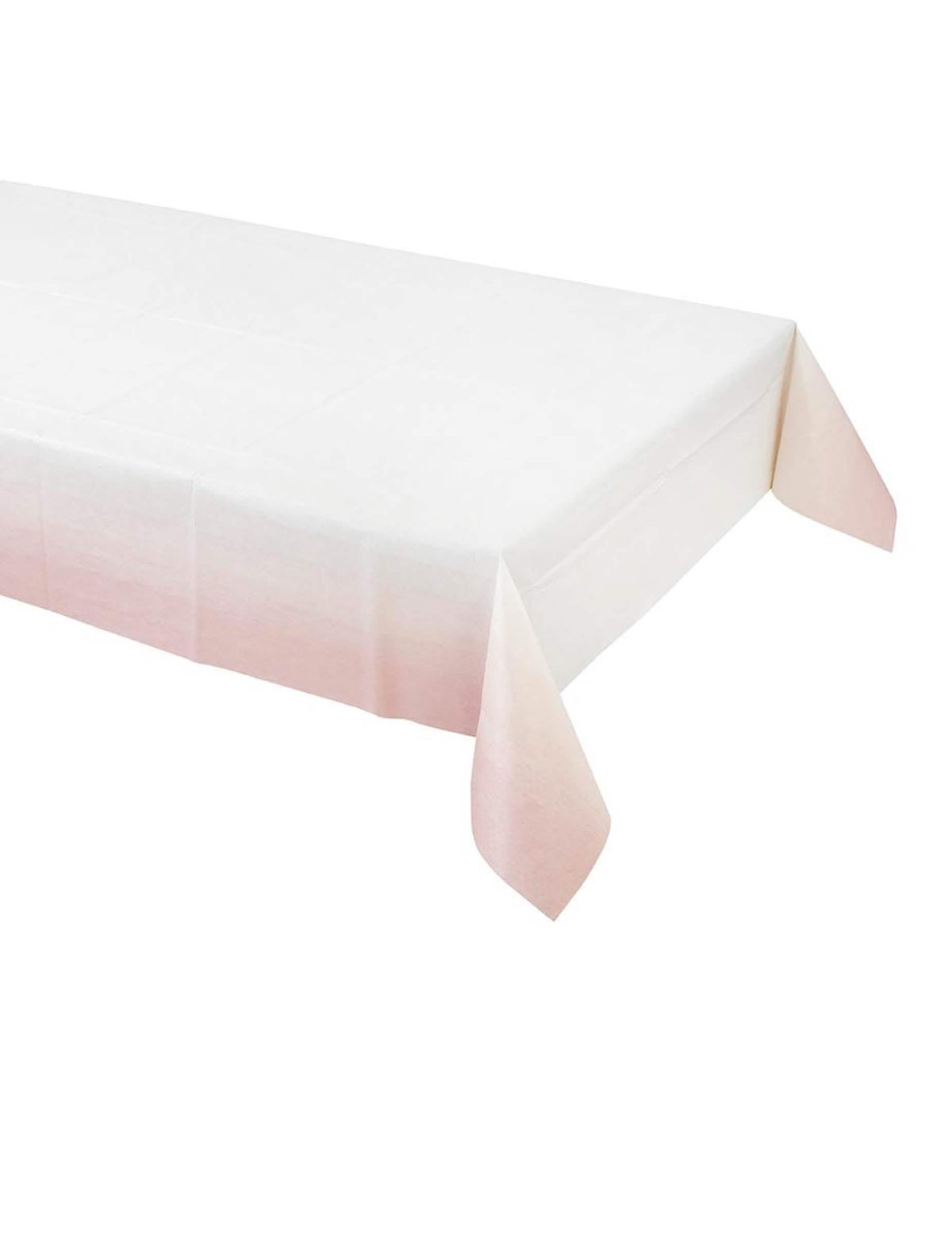 Nappe en papier jetable rose poudré et blanc avec effet dégradé