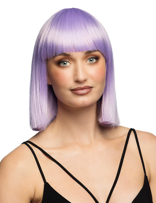 Luxus Bob-Perücke Pastell-Lila für Erwachsene