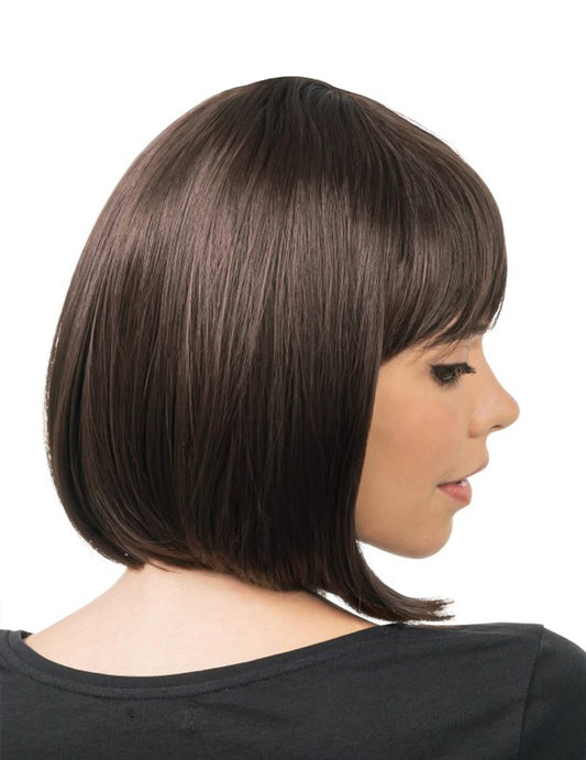Stylbare braune Kurzhaar-Perücke Bob - Luxus Edition