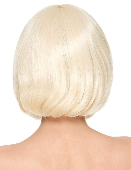 Blonde Kurzhaar Perücke im Bob-Stil mit Pony