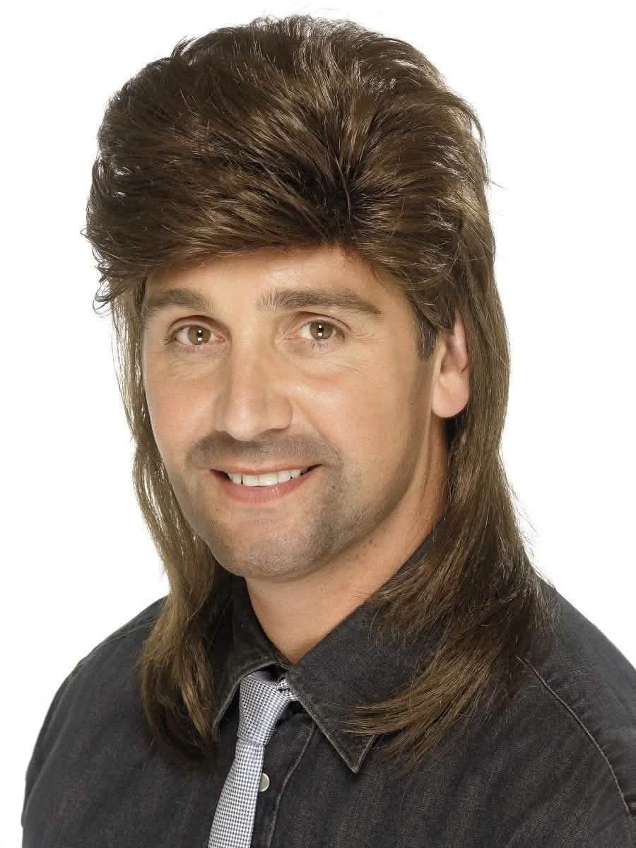Vue de face de la perruque mulet pour homme