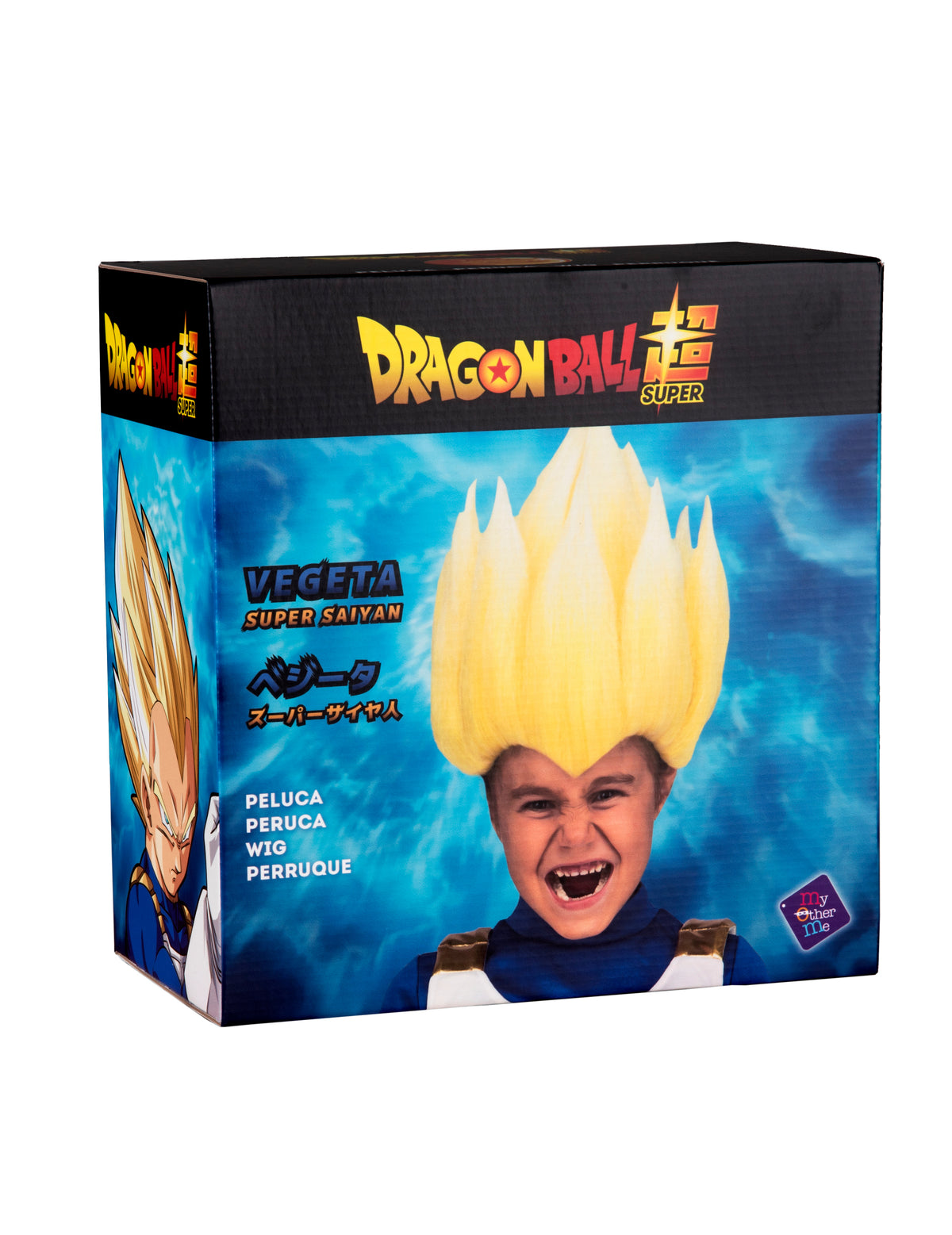 Boîte d'emballage de la perruque Super Saiyan Vegeta Dragon Ball pour enfant