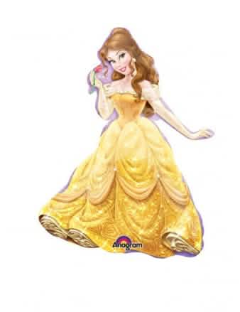 Ballon aluminium Belle pour enfant jaune et doré