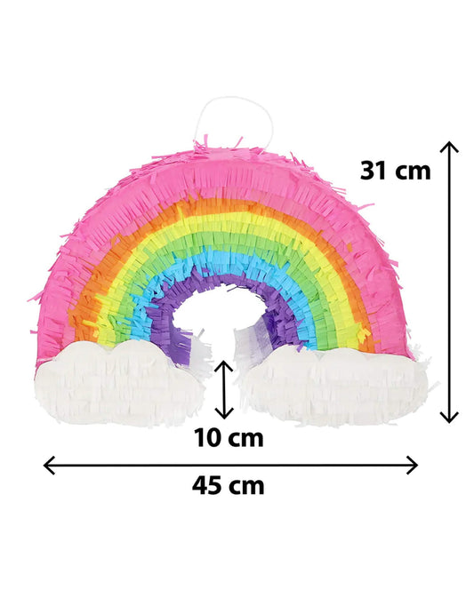 Bunte Regenbogen Piñata (45 cm)
