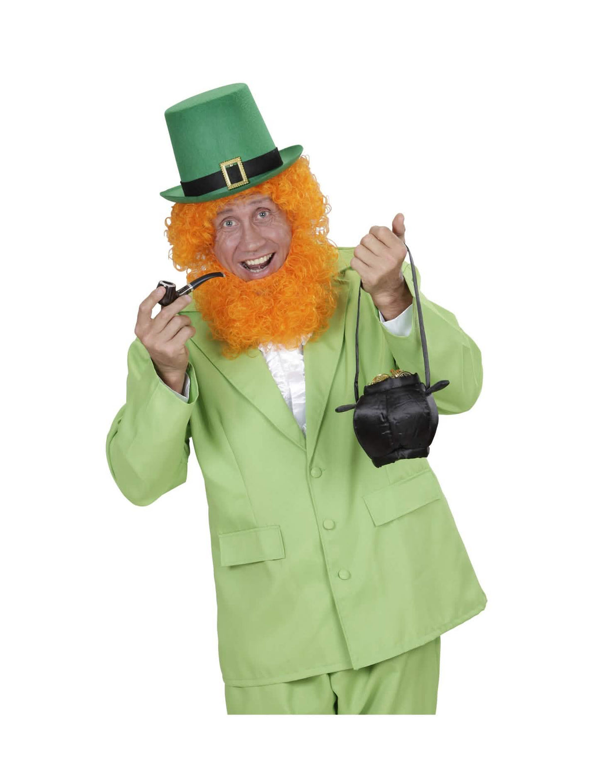 Inszenierung mit einem irischen Pfeifen-Leprechaun-Kostüm