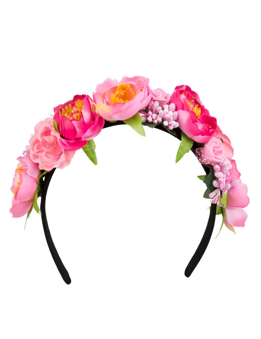 Lotosblüten-Haarreif Damen-Accessoire Märchen-Fee bunt