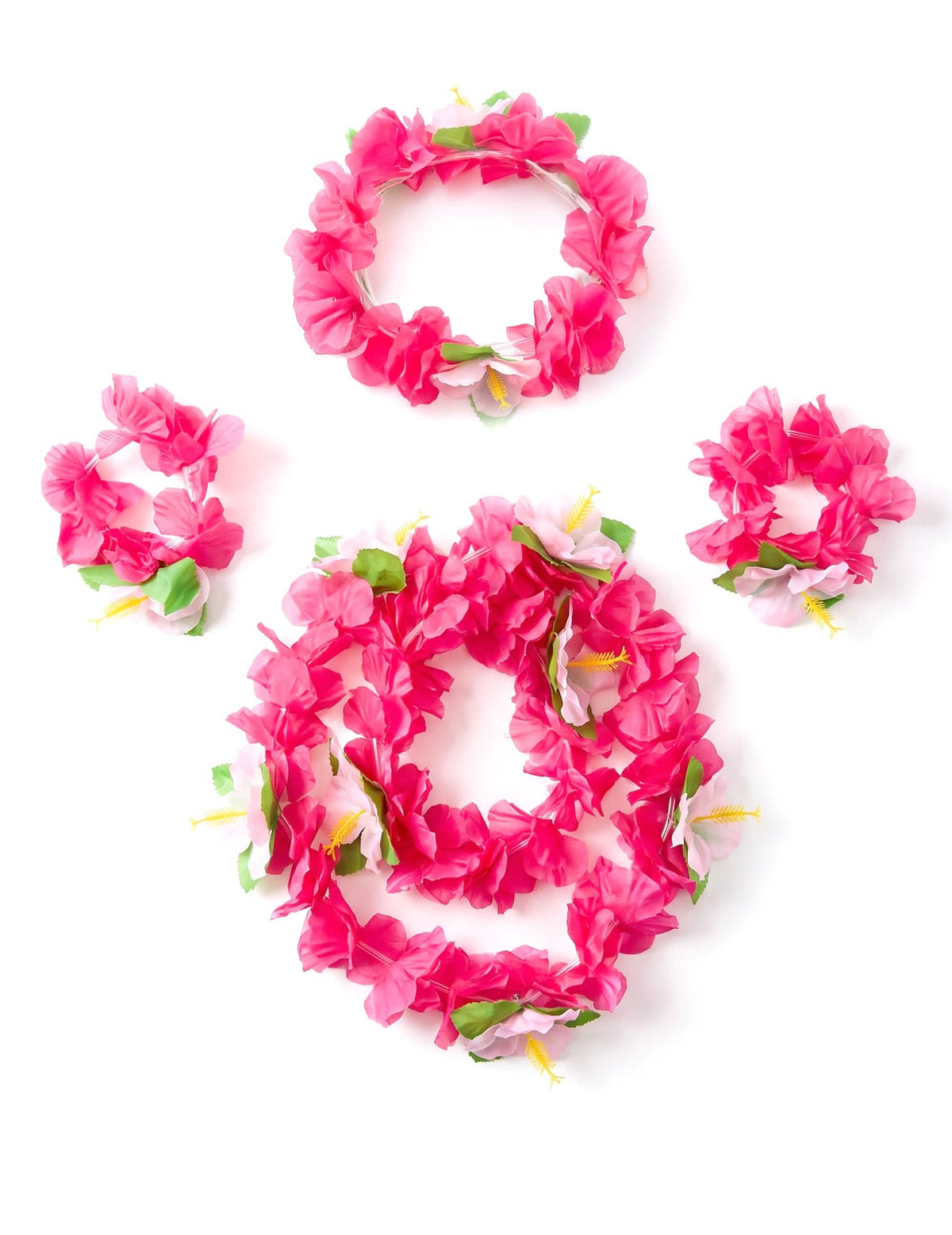 Hawaii Set rosa für Erwachsene