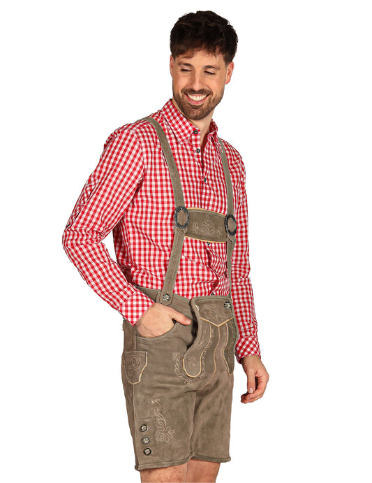 Traditionelle bayerische Trachten-Shorts Grau für Herren - Premium