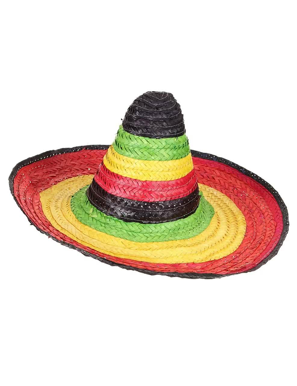 Profilansicht des multicoloren mexikanischen Sombreros für Erwachsene
