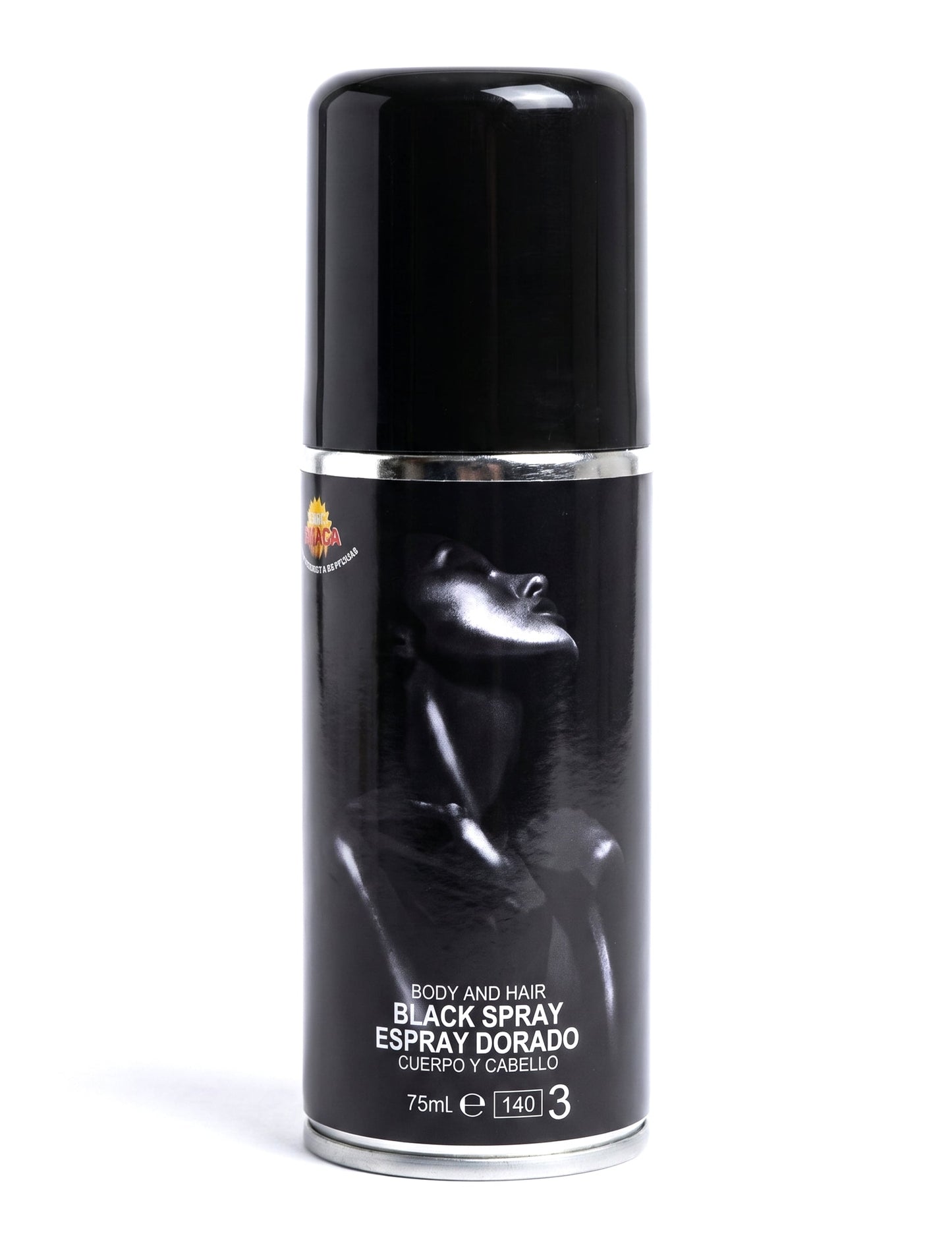 Schwarzes Glitzerspray 75 ml