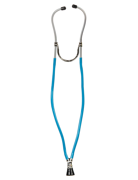 Vue de face du stéthoscope bleu pour adulte