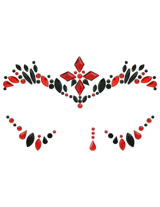 Selbstklebende Strasssteine teuflischer Harlekin